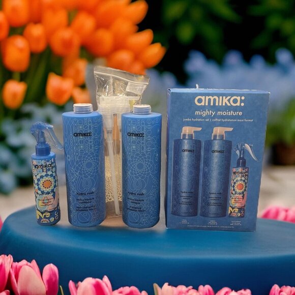 Amika Other - Amika Hydro Rush Hydration Kit Shampoo Conditioner Pumps Leave In Conditioner